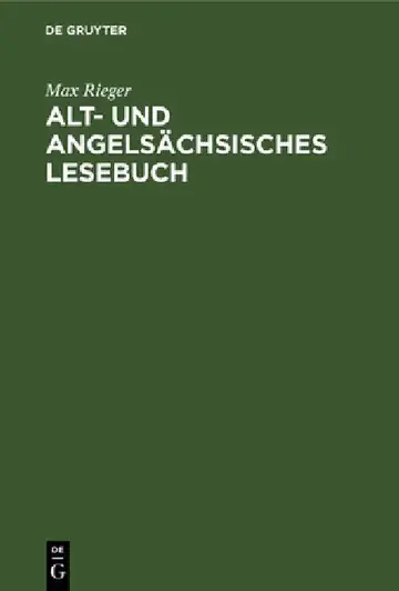 Cover of Alt- Und Angelsächsisches Lesebuch