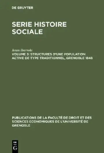 Cover of Structures d'une population active de type traditionnel, Grenoble 1848