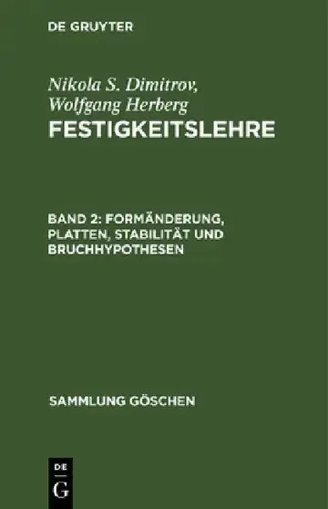 Cover of Formänderung, Platten, Stabilität und Bruchhypothesen