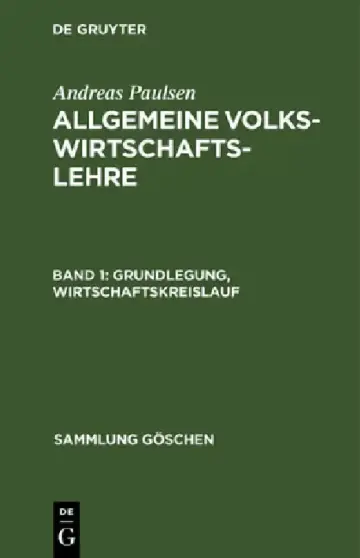 Cover of Grundlegung, Wirtschaftskreislauf