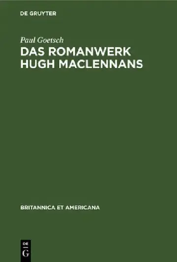 Cover of Das Romanwerk Hugh MacLennans