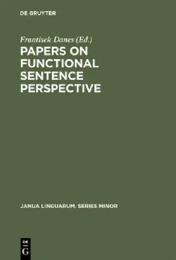 Cover of Papers on functional sentence perspective