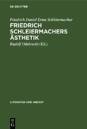 Cover of Friedrich Schleiermachers Ästhetik