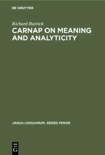 Cover of Carnap on Meaning and Analyticity