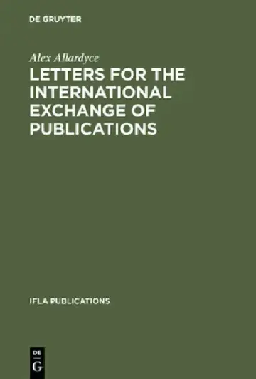 Cover of Letters for the International Exchange of Publications