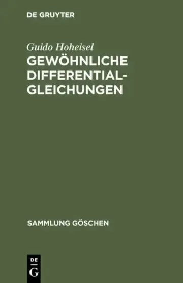 Cover of Gewöhnliche Differentialgleichungen