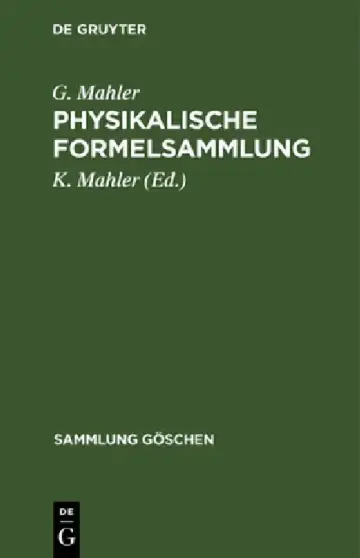 Cover of Physikalische Formelsammlung