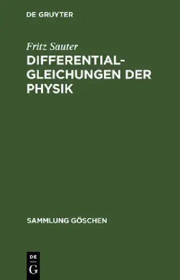 Cover of Differentialgleichungen der Physik