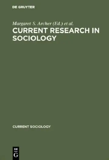 Cover of Current Research in Sociology
