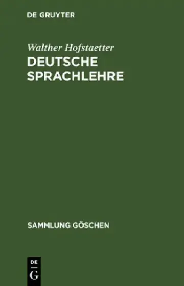 Cover of Deutsche Sprachlehre