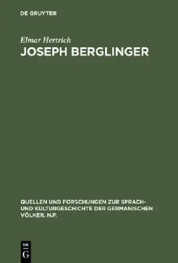 Cover of Joseph Berglinger