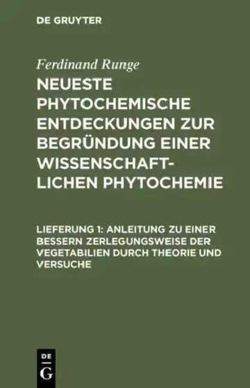 Cover of Anleitung Zu Einer Bessern Zerlegungsweise Der Vegetabilien Durch Theorie Und Versuche