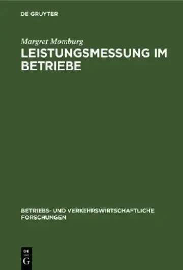 Cover of Leistungsmessung Im Betriebe