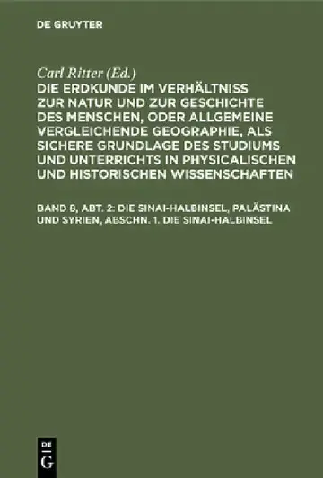 Cover of Die Sinai-Halbinsel, Palästina Und Syrien, Abschn. 1. Die Sinai-Halbinsel