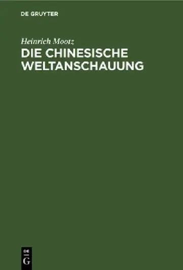 Cover of Die Chinesische Weltanschauung