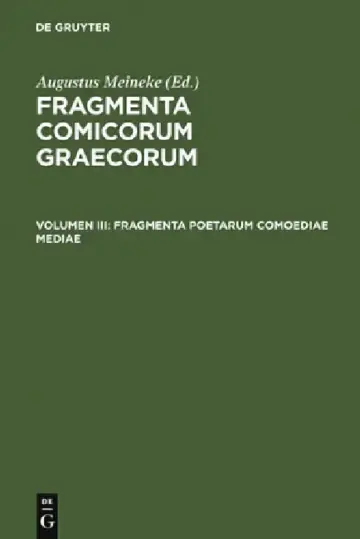 Cover of Fragmenta Poetarum Comoediae Mediae