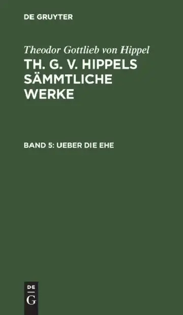 Cover of Ueber Die Ehe