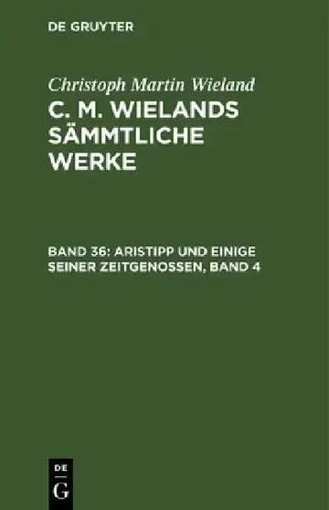Cover of Aristipp Und Einige Seiner Zeitgenossen, Band 4