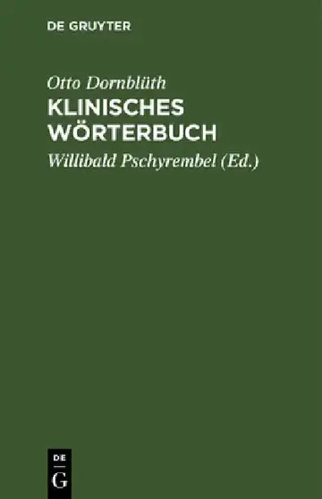 Cover of Klinisches Wörterbuch