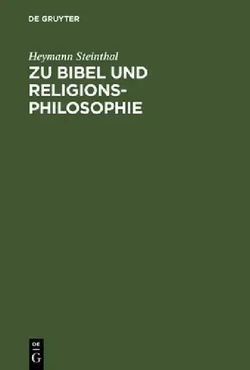Cover of Zu Bibel Und Religionsphilosophie