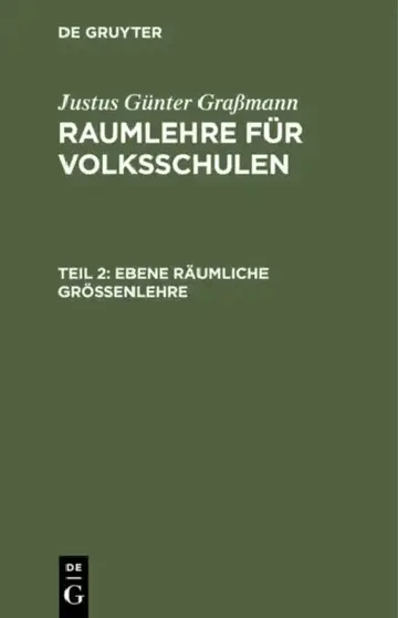 Cover of Ebene Räumliche Größenlehre
