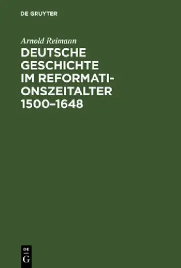 Cover of Deutsche Geschichte im Reformationszeitalter 1500-1648