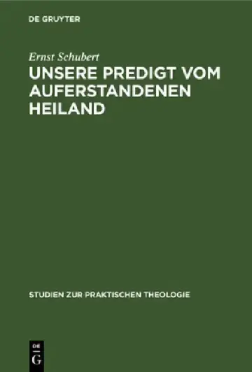 Cover of Unsere Predigt Vom Auferstandenen Heiland