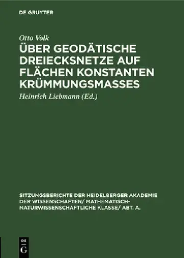 Cover of Über Geodätische Dreiecksnetze Auf Flächen Konstanten Krümmungsmaßes