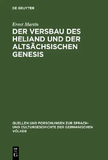 Cover of Der Versbau Des Heliand Und Der Altsächsischen Genesis