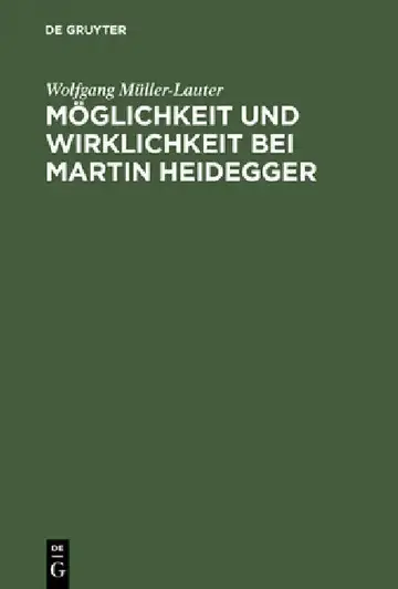 Cover of Möglichkeit Und Wirklichkeit Bei Martin Heidegger