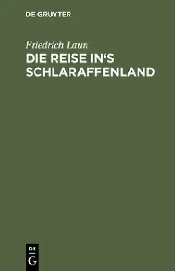 Cover of Die Reise In's Schlaraffenland