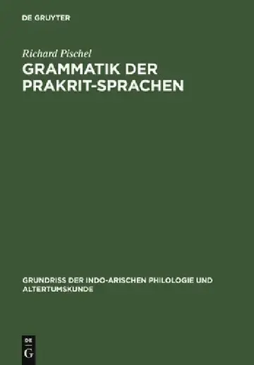 Cover of Grammatik Der Prakrit-Sprachen