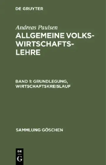 Cover of Grundlegung, Wirtschaftskreislauf