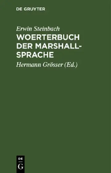 Cover of Woerterbuch Der Marshall-Sprache