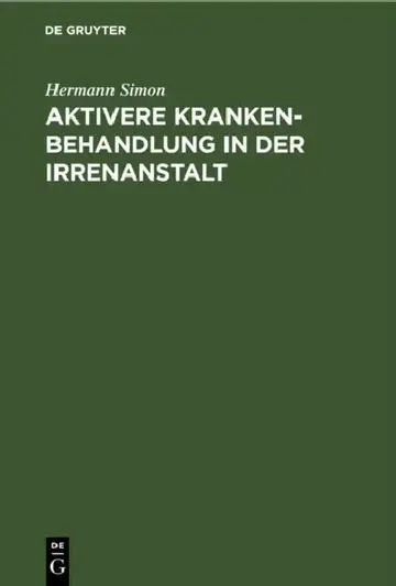 Cover of Aktivere Krankenbehandlung in der Irrenanstalt