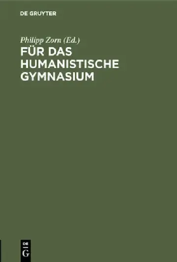 Cover of Für das humanistische Gymnasium