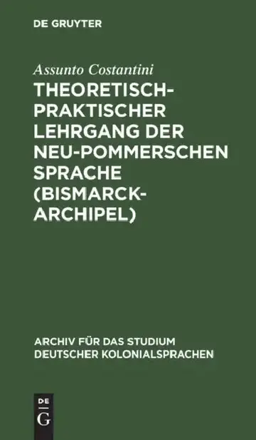 Cover of Theoretisch-Praktischer Lehrgang Der Neu-Pommerschen Sprache (Bismarck-Archipel)