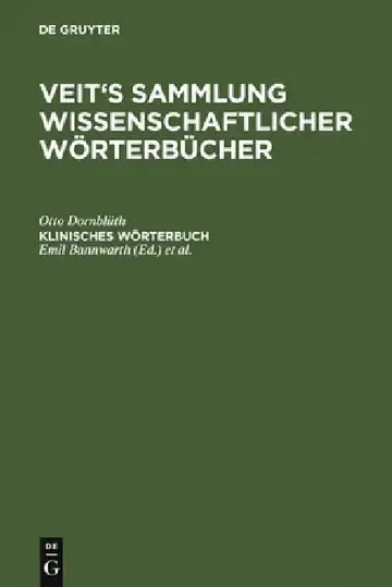 Cover of Klinisches Wörterbuch