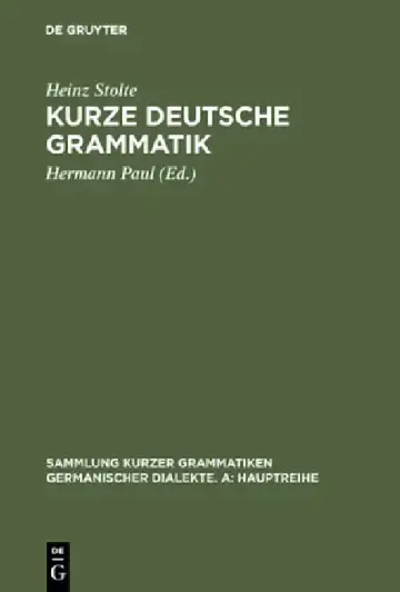 Cover of Kurze deutsche Grammatik