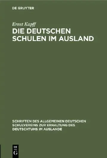 Cover of Die Deutschen Schulen Im Ausland