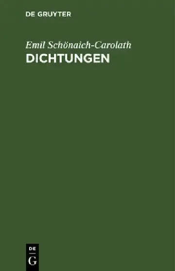 Cover of Dichtungen