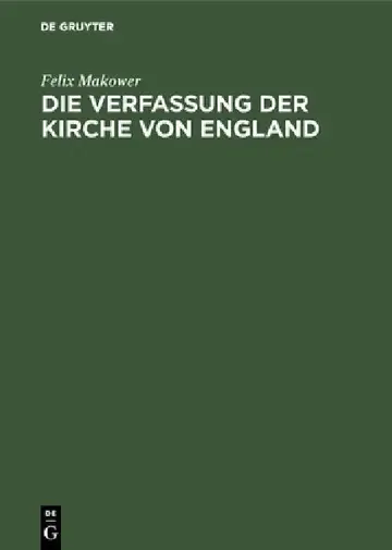 Cover of Die Verfassung der Kirche von England