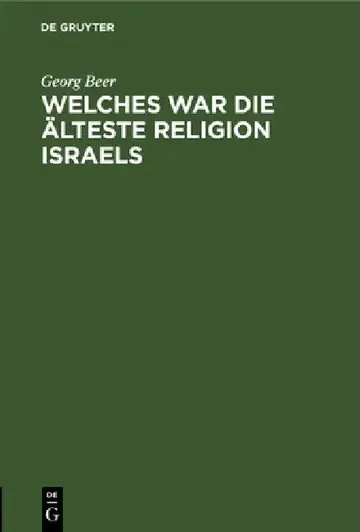 Cover of Welches War Die Älteste Religion Israels