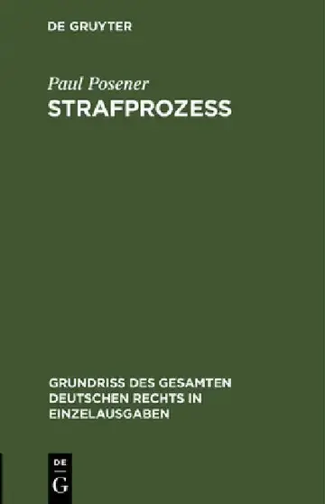 Cover of Strafprozeß