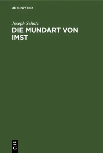 Cover of Die Mundart Von Imst