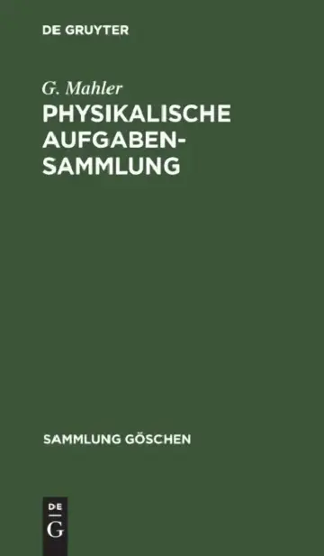 Cover of Physikalische Aufgabensammlung