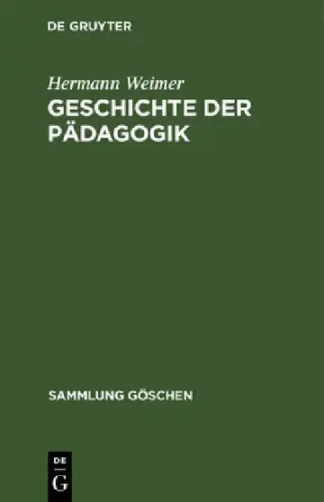 Cover of Geschichte der Pädagogik