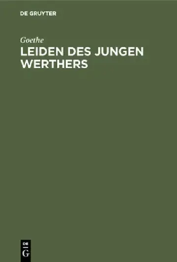 Cover of Leiden des jungen Werthers