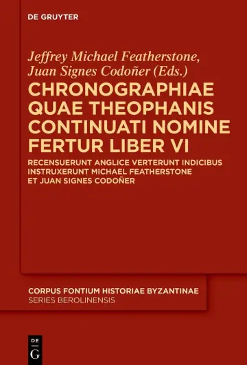 Cover of Chronographiae Quae Theophanis Continuati Nomine Fertur Liber VI