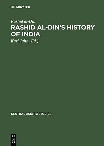 Cover of Rashid Al-Din's History of India